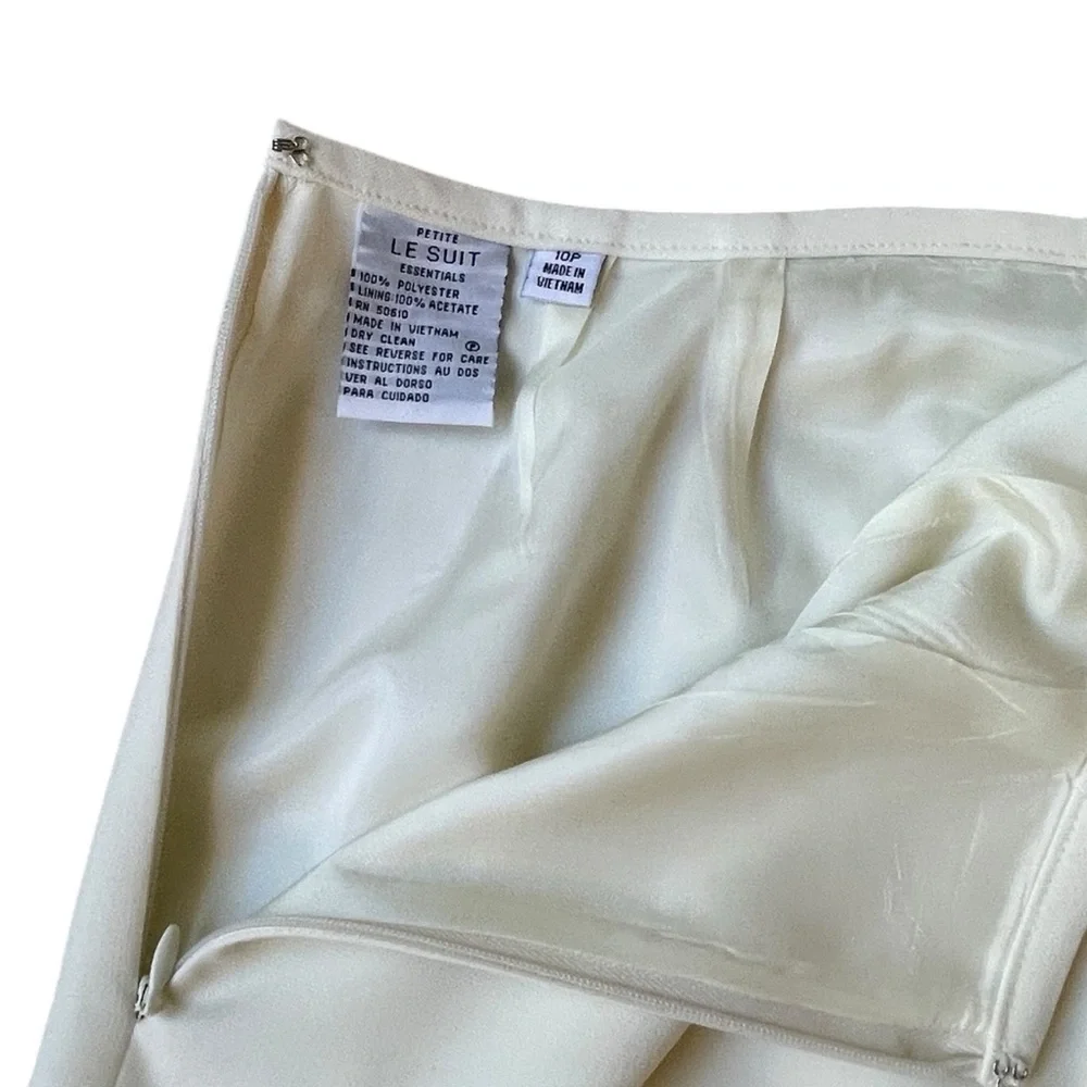 Le Suit Ivory Skirt size 10P - Picture 5 of 7